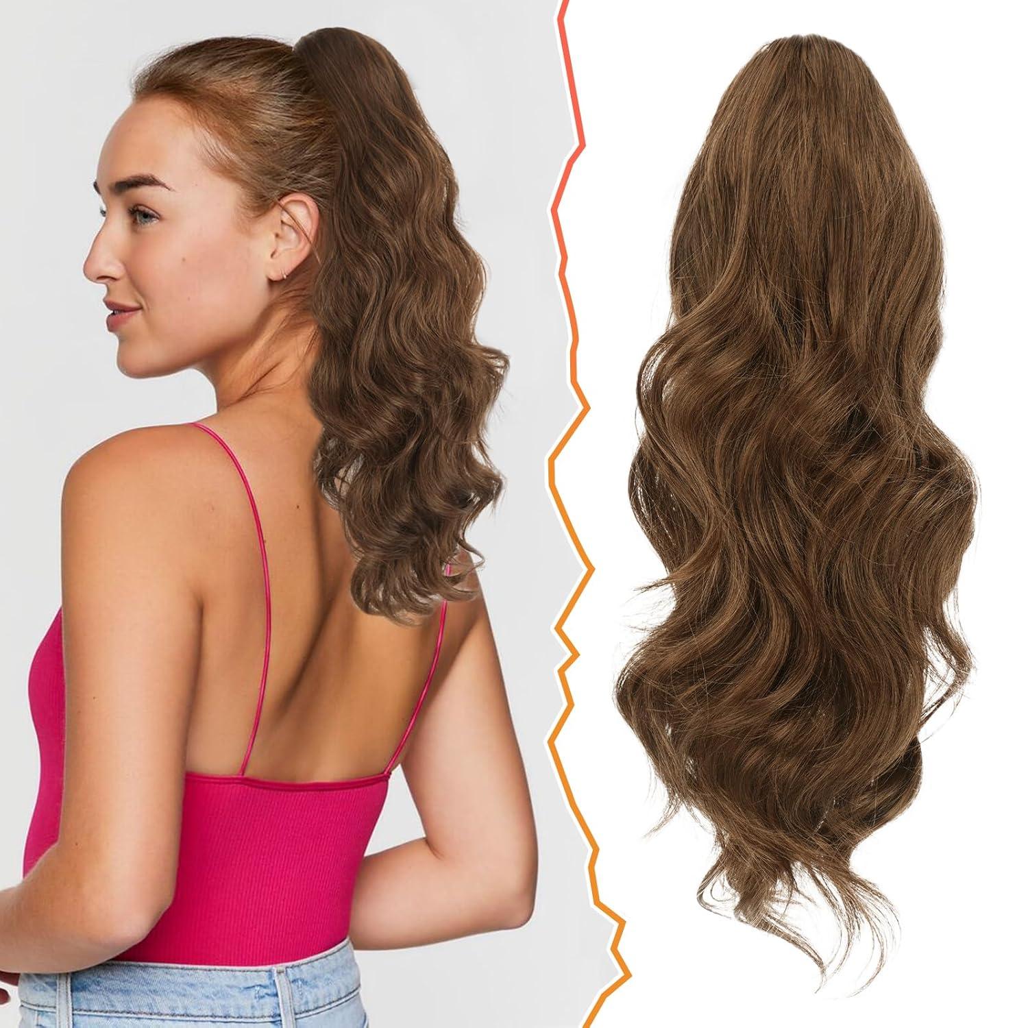 Locken Kordelzug Pferdeschwanz Haarteil Synthetisch Frauen Mädchen