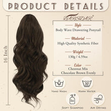 BARSDAR 40cm Locken Kordelzug Pferdeschwanz Haarteil für