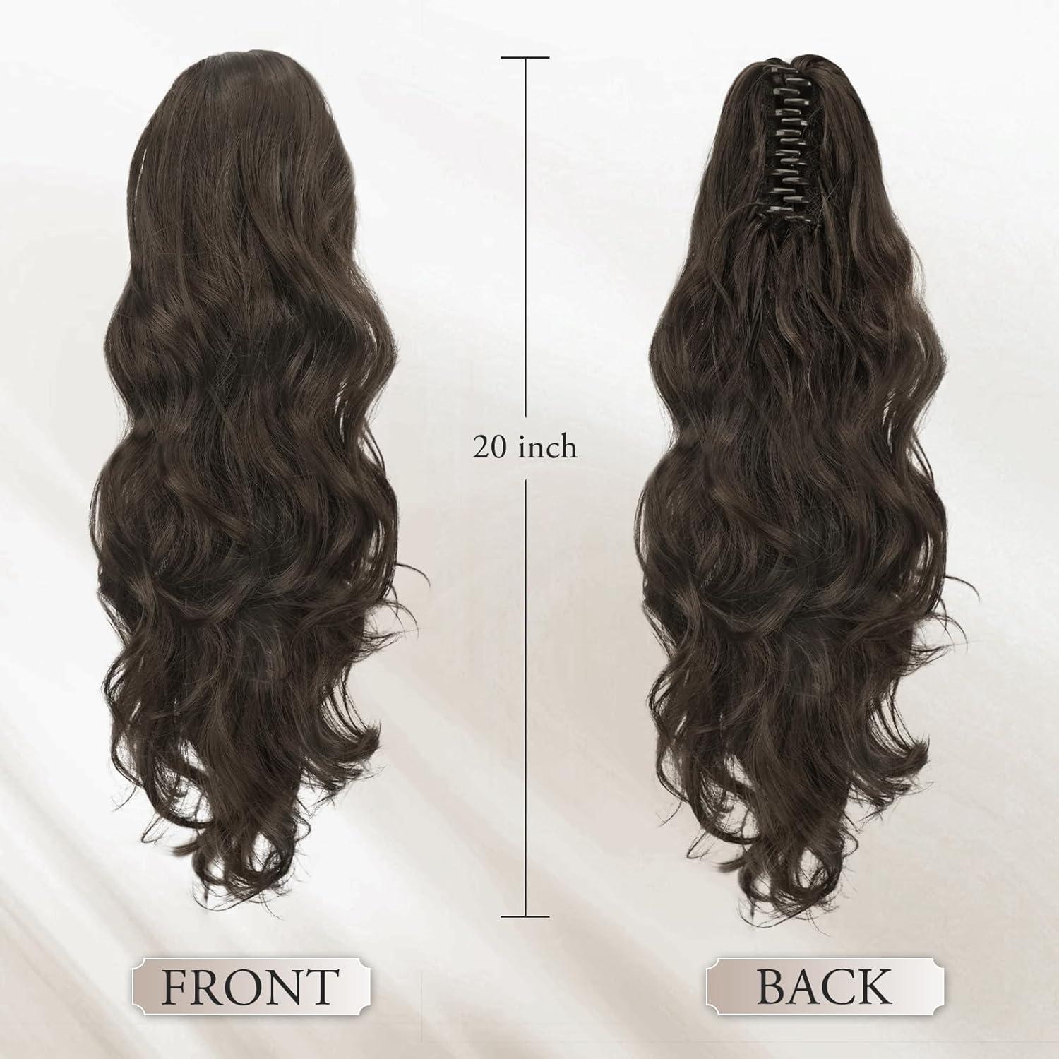 Lockige Pferdeschwanz Haarverlängerung 50cm Synthetisch