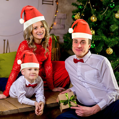VFZILH Weihnachtsmütze 108 Stück Nikolausmütze Erwachsene Baby Kinder Mehrpack EIGNAME