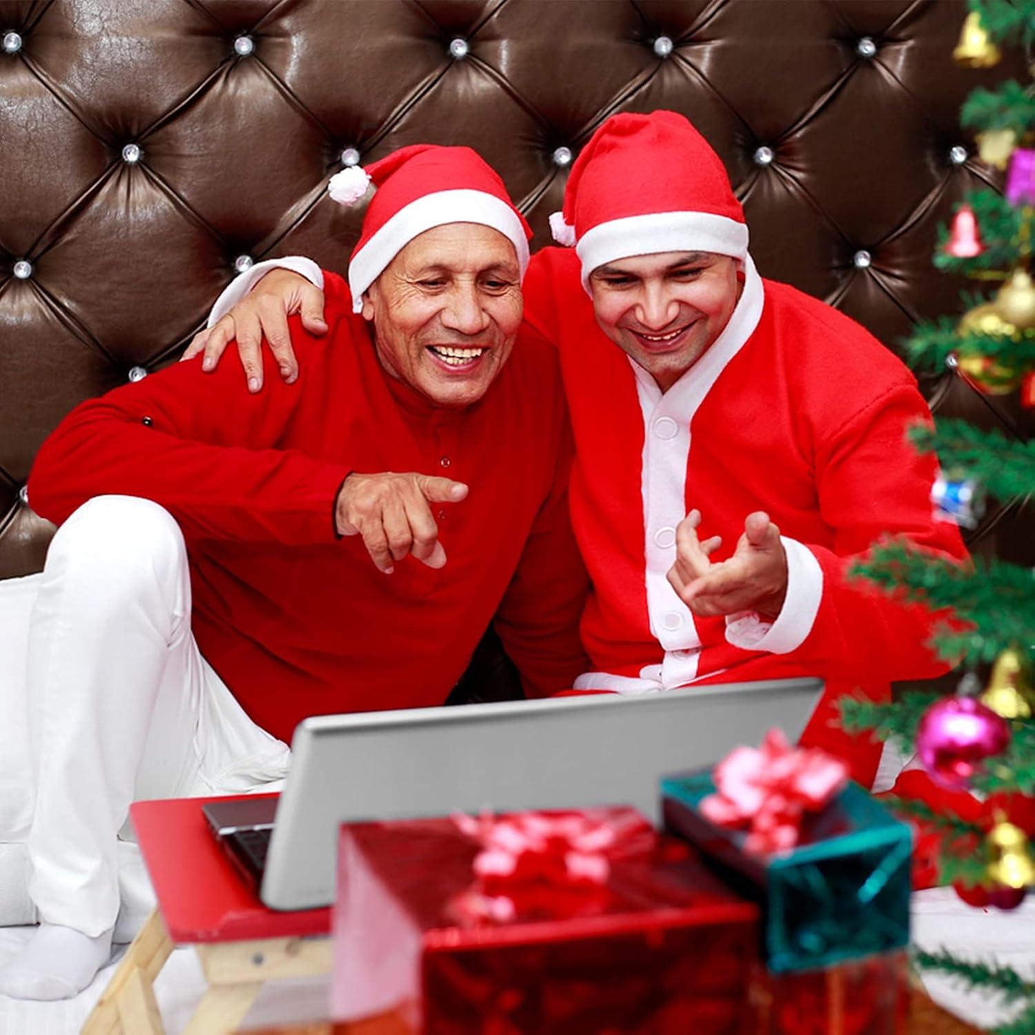 Weihnachtsmütze Nikolausmützen Set 108 Stück Erwachsene Kinder