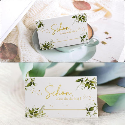 Eukalyptus Hochzeitsdeko Kommuniondeko Tischkarten 50 Stück