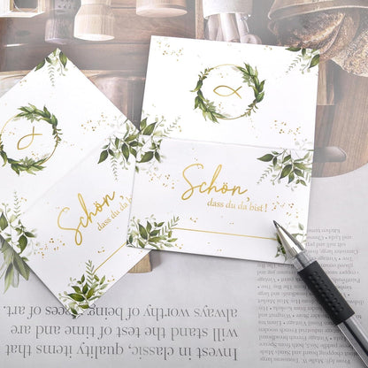Eukalyptus Hochzeitsdeko Kommuniondeko Tischkarten 50 Stück
