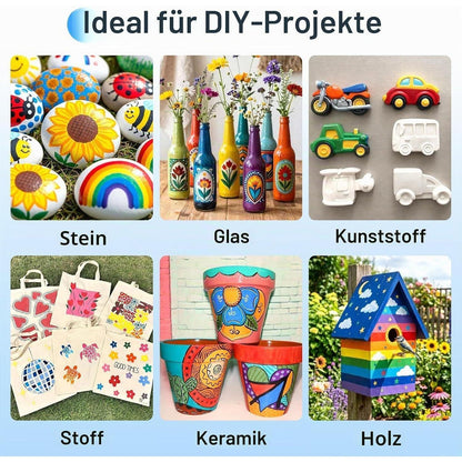 Permanent Marker Set 8 Farben – Wasserfest & Vielseitig