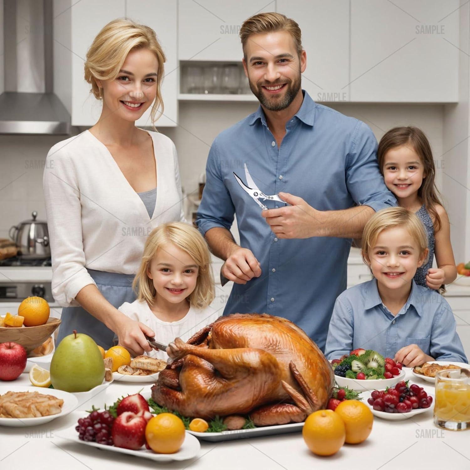 Lost Deer Küchenschere mit Metallgriffen für Huhn Geflügel