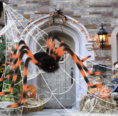 BOSONER Halloween Deko Spinne Riesenspinne Set mit