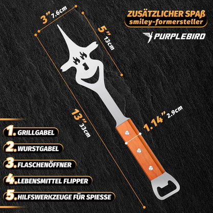 5-in-1 Fleischgabel Grillgabel Grill Geschenke für Männer