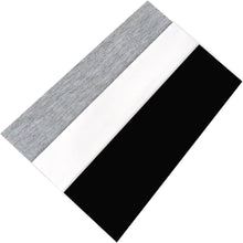 Stirnband Damen Sommer Sport 3er Pack Baumwolle Yoga Fitness Grau