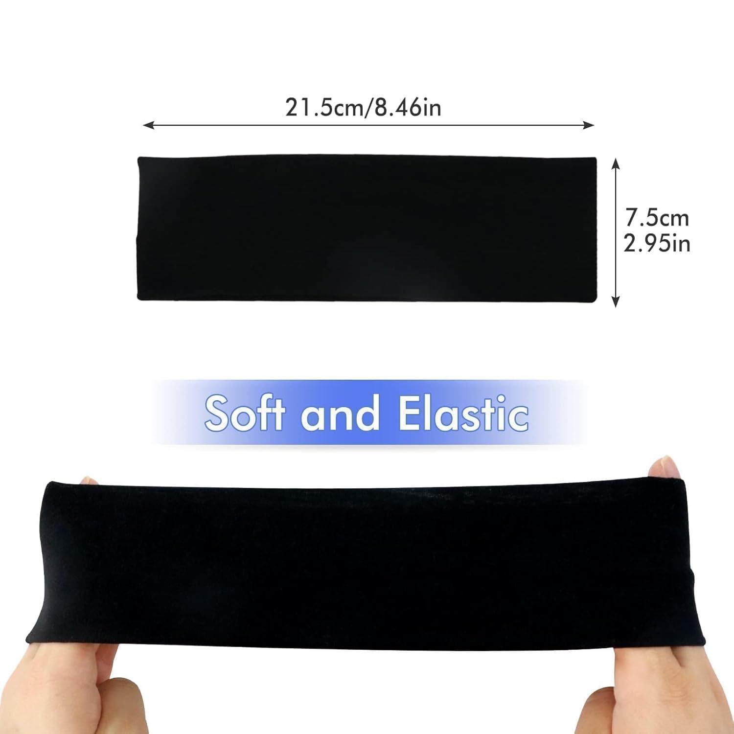 Damen Stirnband 3er Pack Sommer Sport Haarbänder Schwarz