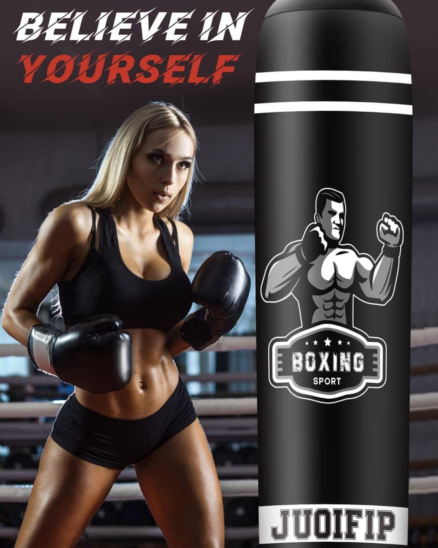 Freistehender Boxsack 175 cm mit Ständer - Aufblasbarer Punching Bag MMA Muay