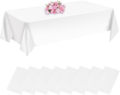 Einweg Tischdecke Weiß, Wasserdicht 137x274cm, [8