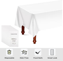 CHEPULA Einweg Tischdecke Weiß 137x274cm 8 Stück wasserdicht
