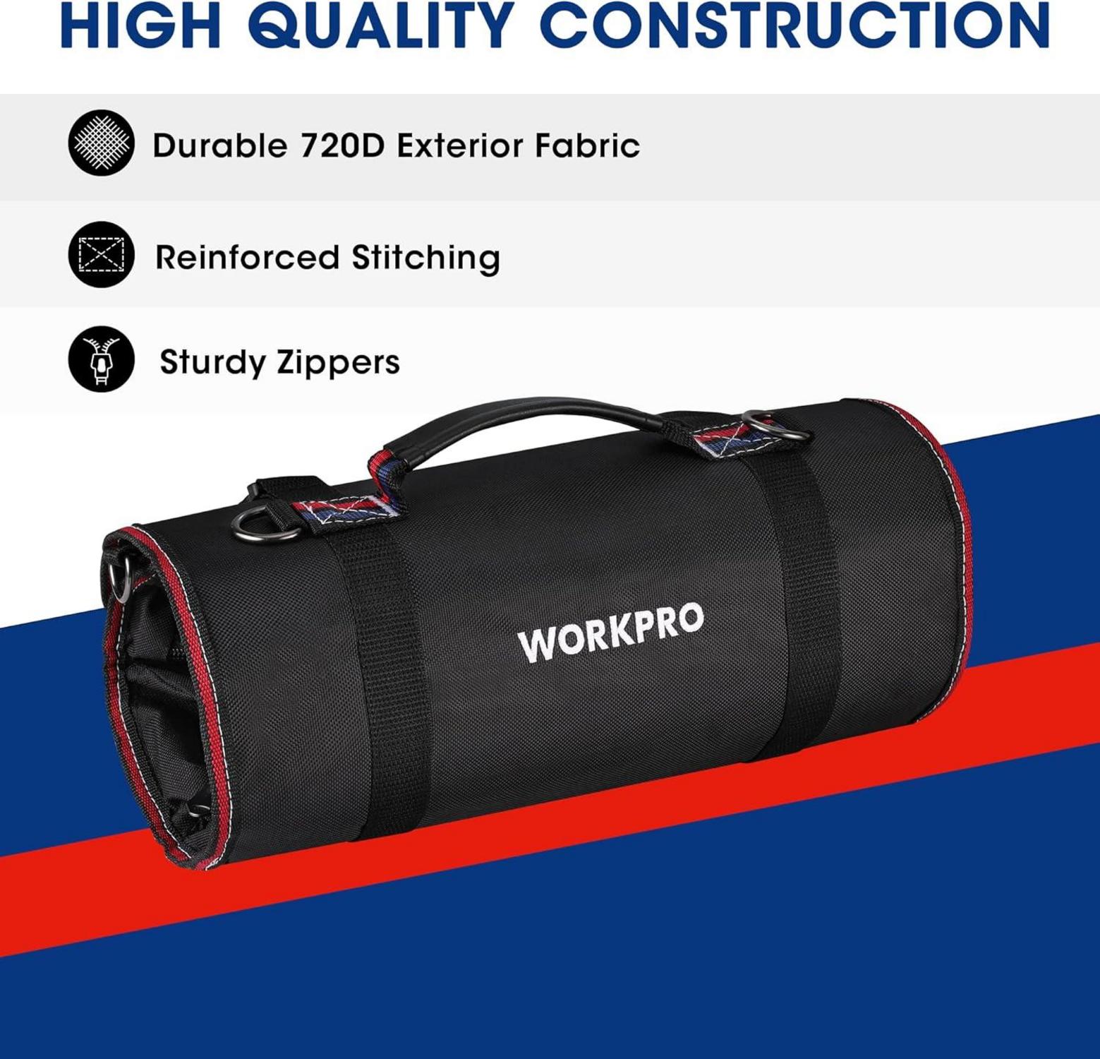 WORKPRO Werkzeugtasche Rolltasche 57*36CM 720D Polyester