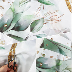 Hochzeitslaken Grünes Hochzeitsherz Ausschneiden 200x180cm mit Scheren