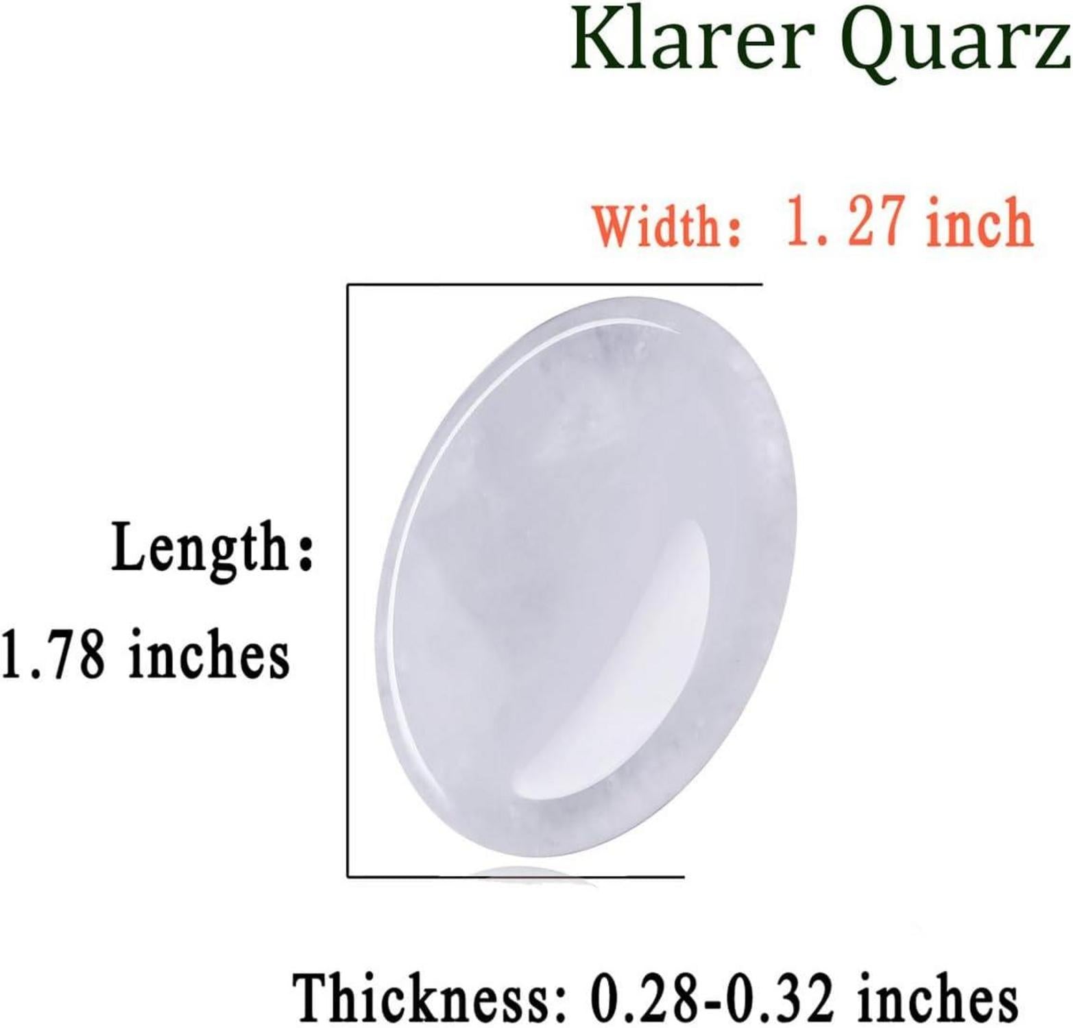 Klares Quarz Kristall Sorgenstein oval Stein Angst Stress
