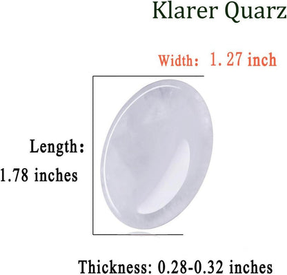 Klares Quarz Kristall Sorgenstein oval Stein Angst Stress