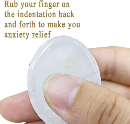 Klare Quarz Kristalle Daumen Stein Angst Stress Relief Meditation