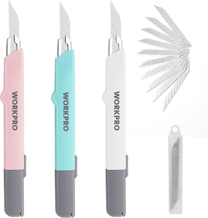 Cuttermesser Set mit 9mm Klinge und 10 Abbrechklingen