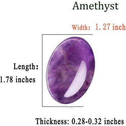 Amethyst Sorgenstein poliert oval für Meditation & Entspannung