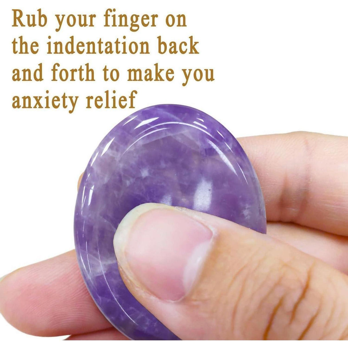 Amethyst Sorgenstein poliert oval für Meditation & Entspannung