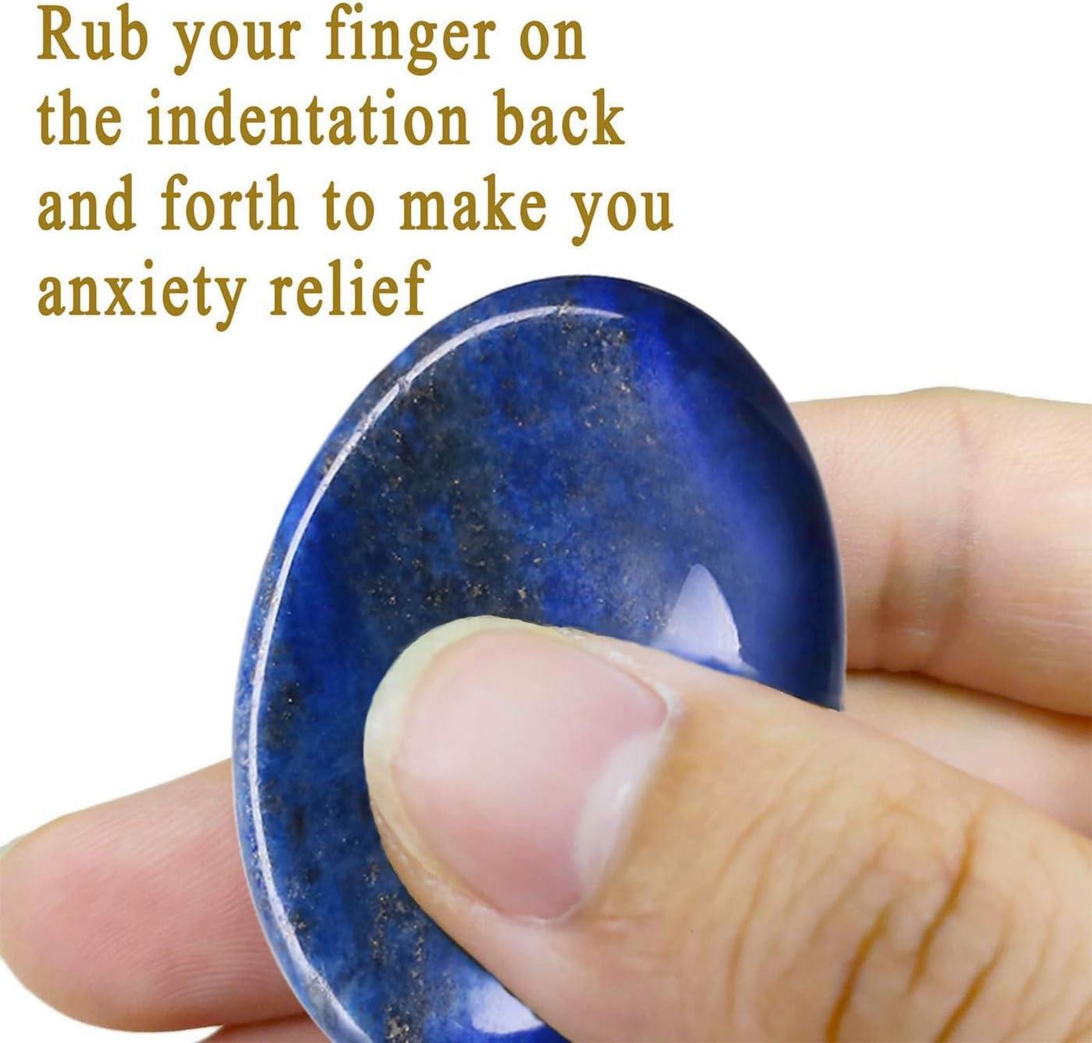 Lapislazuli Kristall Sorgenstein Pocket Stein Meditation Stress Relief