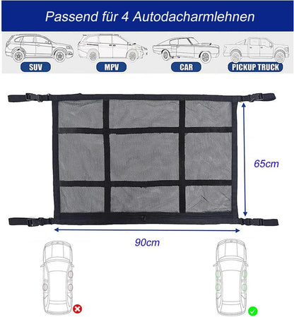 Gepäcknetz Auto doppellagige Aufbewahrung Organizer 90x65 cm SUV Jeep Van