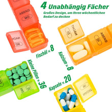 Tablettenbox 7 Tage Medikamentenbox 4 Fächer