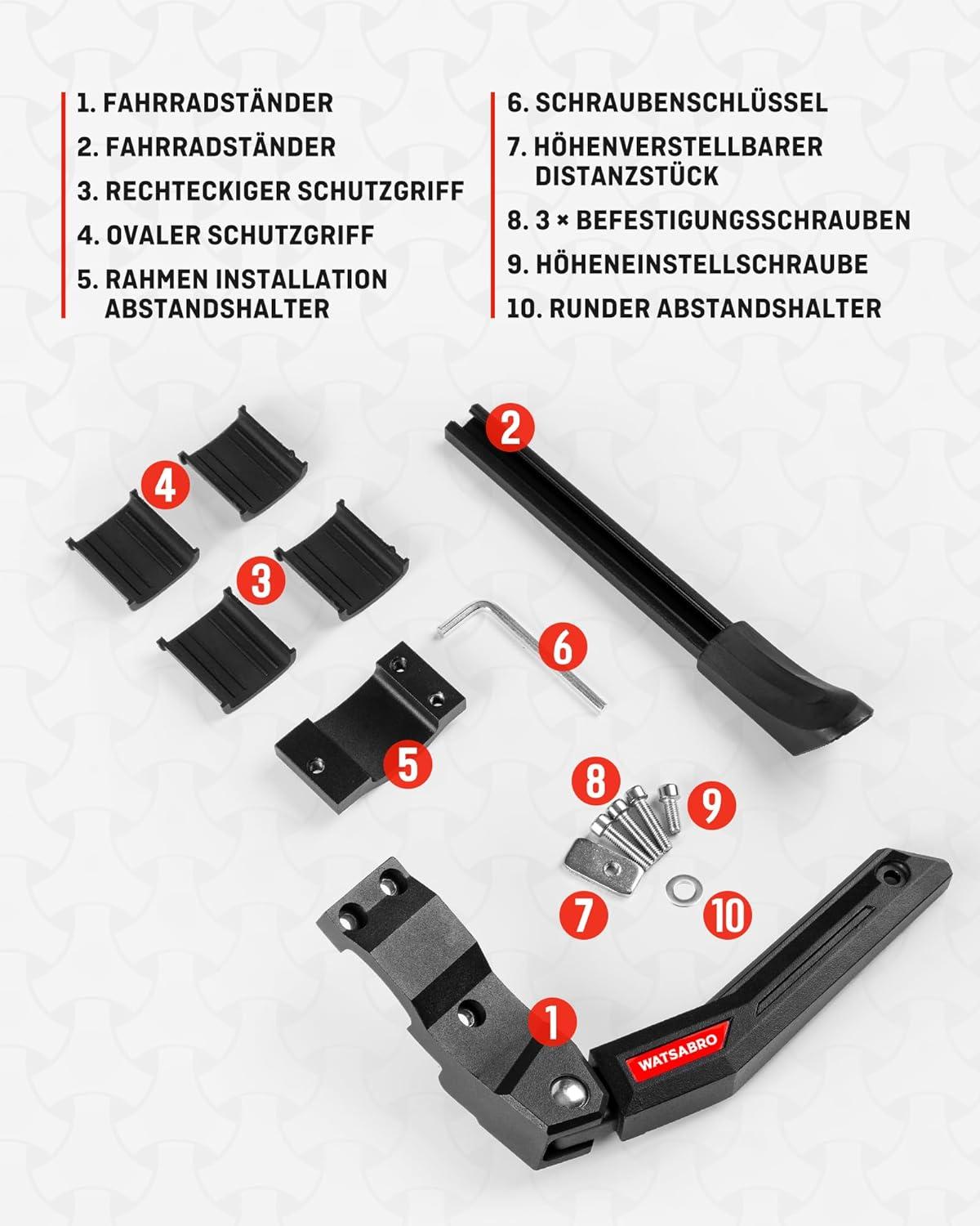 Fahrradständer 24–29 Zoll Höhenverstellbar Seitenständer Montainbike Ebike Rennrad