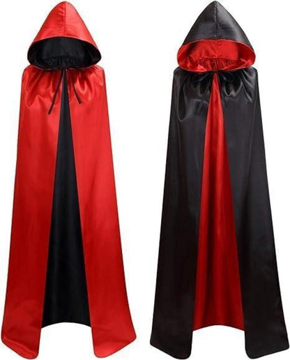 YIMOJOY Halloween Vampir Umhang Kinder Mädchen 120CM Schwarz/Rot