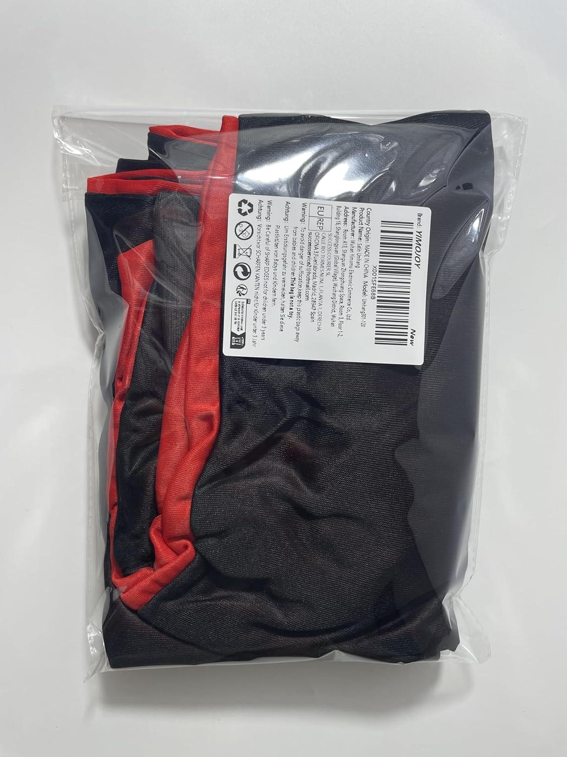 YIMOJOY Halloween Vampir Umhang Kinder Mädchen 120CM Schwarz/Rot