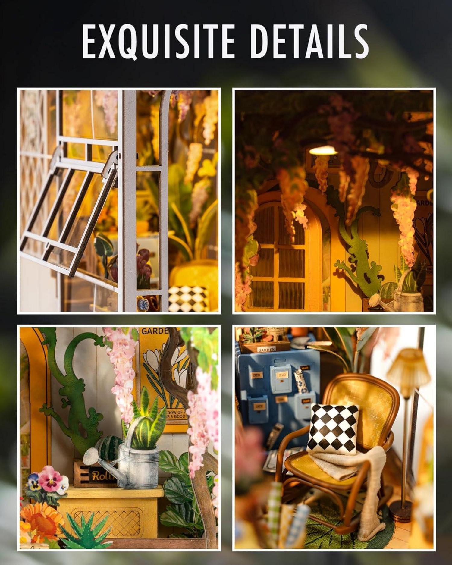 Rolife DIY Miniatur Haus 3D Puzzle Buchstützen Buch Nook Kit