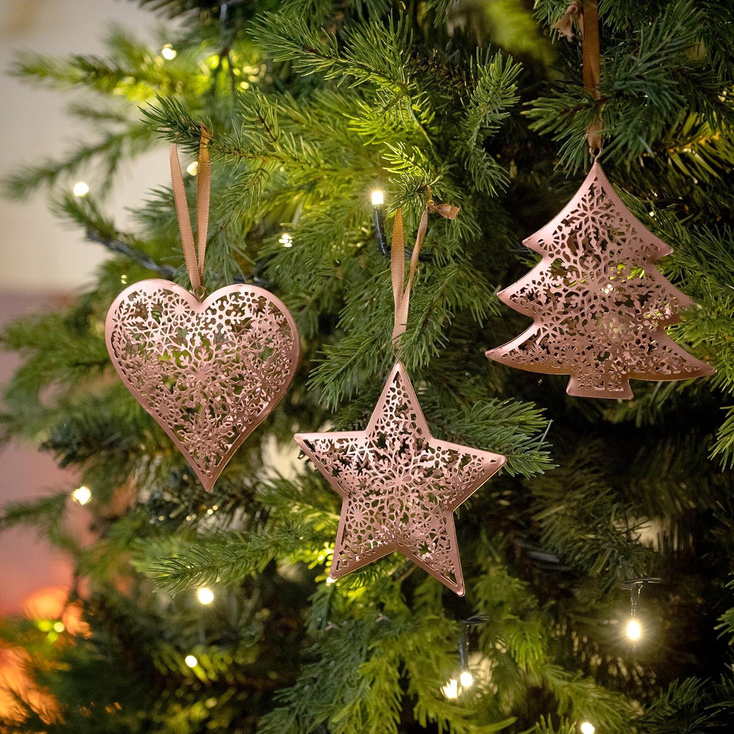 Valery Madelyn Weihnachtsbaumschmuck 6 Stück Bronze 11cm