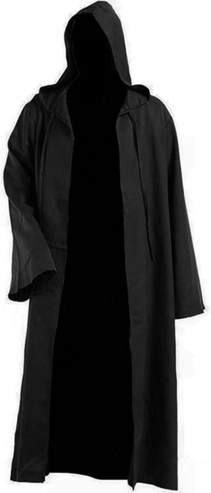 Schwarzer Umhang mit Kapuze Halloween Herren Vampir Cosplay