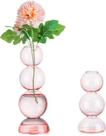 Moderne Bunte Bubble Glas Vasen Set, Aesthetic Deko Blumenvasen