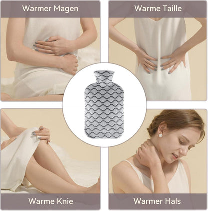 Wärmflasche mit Bezug - Abnehmbar & waschbar - Kälteschutz