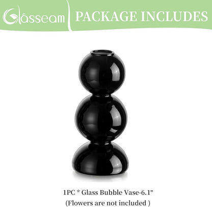 Bubble Blumenvase Klein Schwarz für Pampasgras Deko