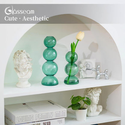 Moderne Bunte Glasvasen Set, Bubble Vase Deko