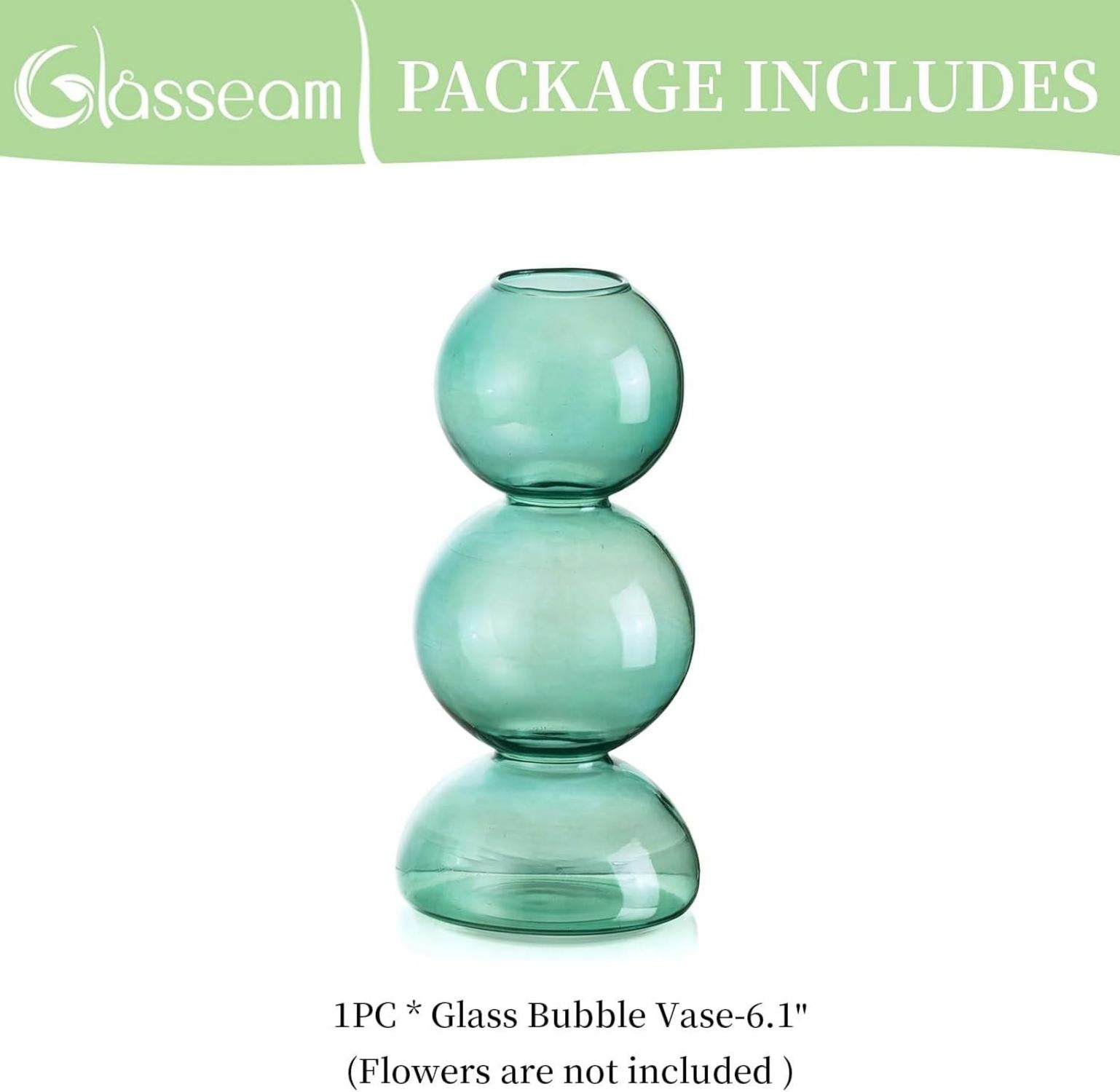 Bubble Vase Grün Klein Modern Style Glasseam Aesthetic Blumenvase