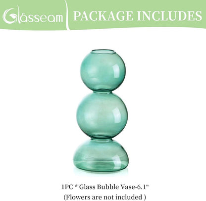 Bubble Vase Grün Klein Modern Style Glasseam Aesthetic Blumenvase
