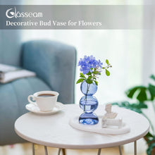 Kugelvase Glas Blau Blass, Moderne Glasvase - Glasseam