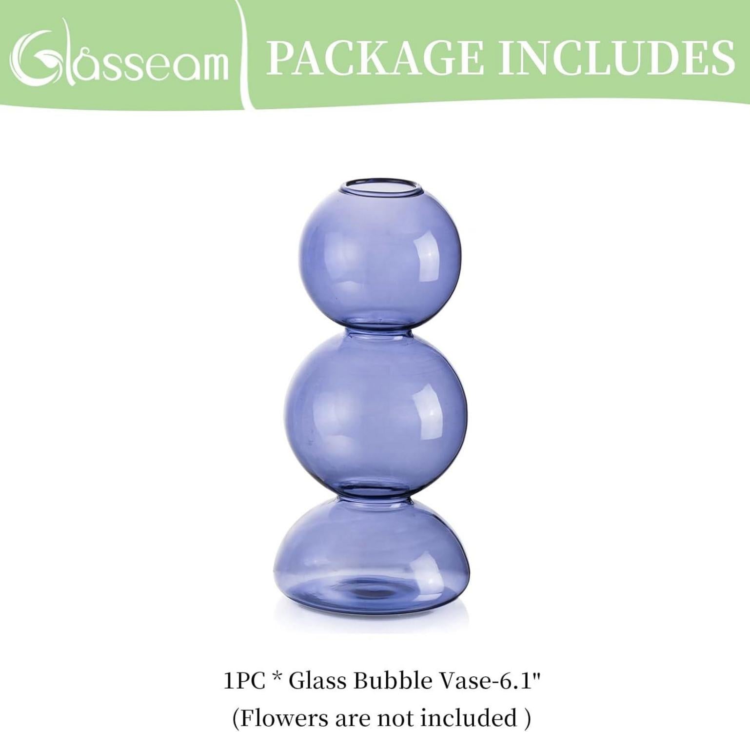 Blumenvase Modern Bunte Glasvasen Kugelvase Hydroponic Tischdeko