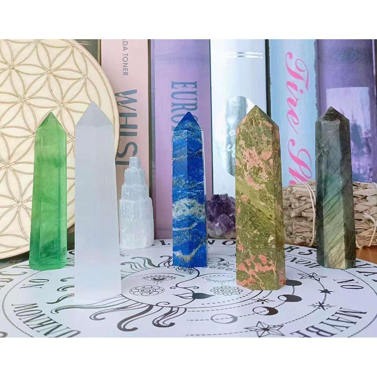 Unakit Kristall Turm 9-10cm | Schmuckstein für Meditation & Energie