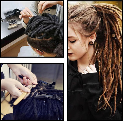 Dreadlock-Häkelnadel-Set 48-teilig, 6 Nadeln verschiedene