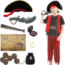 Piratenkostüm Kinder Halloween Verkleidung Zubehör Set Fasching