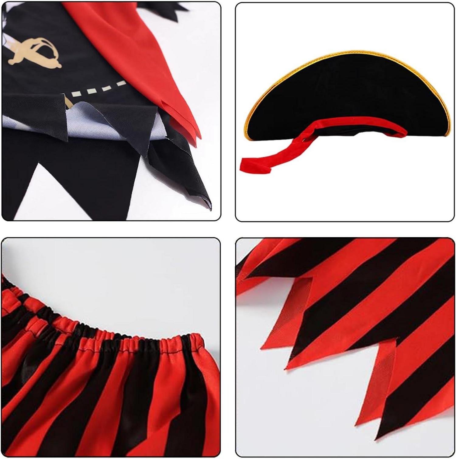 Piratenkostüm Kinder Halloween Verkleidung Zubehör Set Fasching