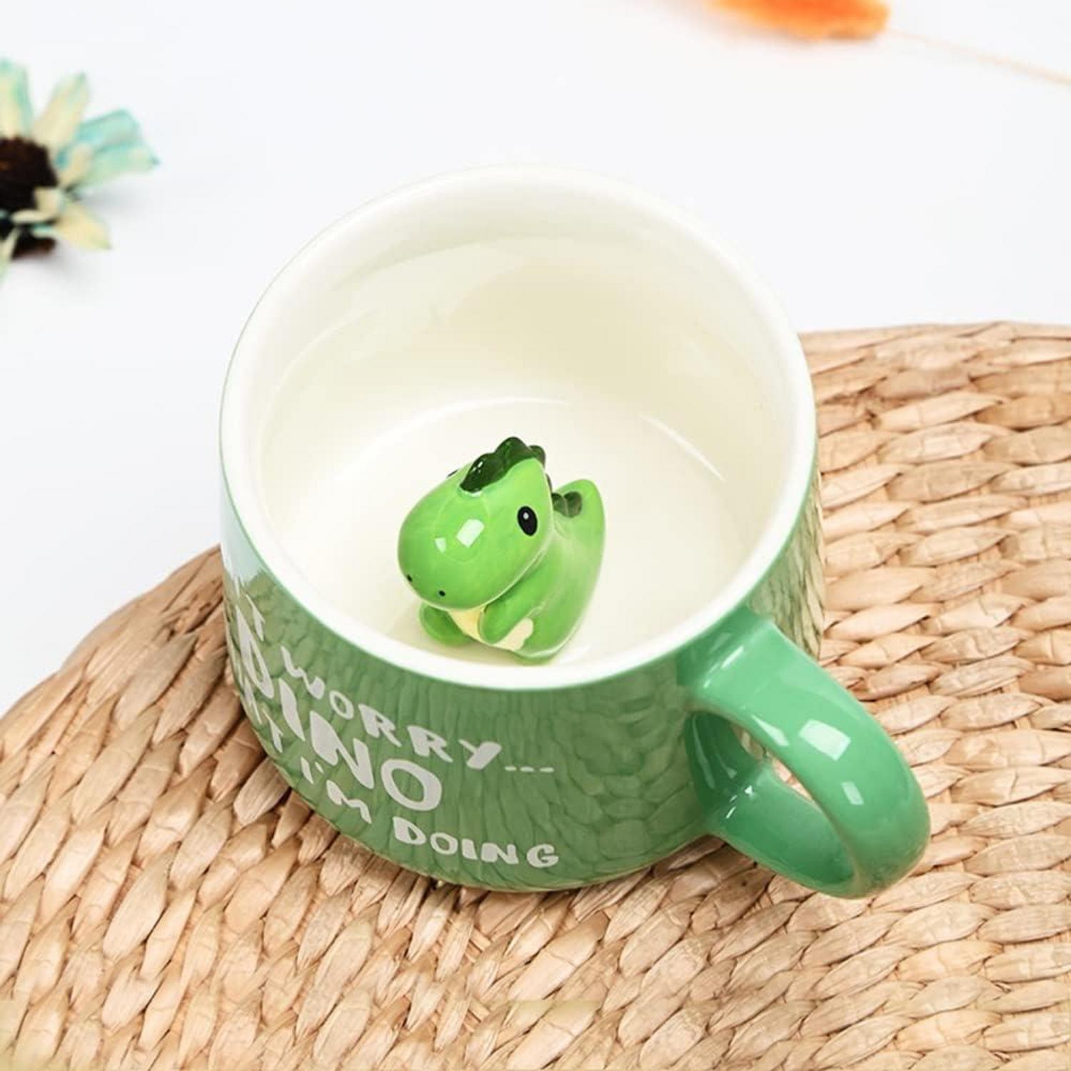 Lustige Dinosaurier Keramik Tasse Personalisiert für