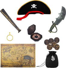 Piraten Kostüm Zubehör 8-teilig für Kind Halloween Fasching