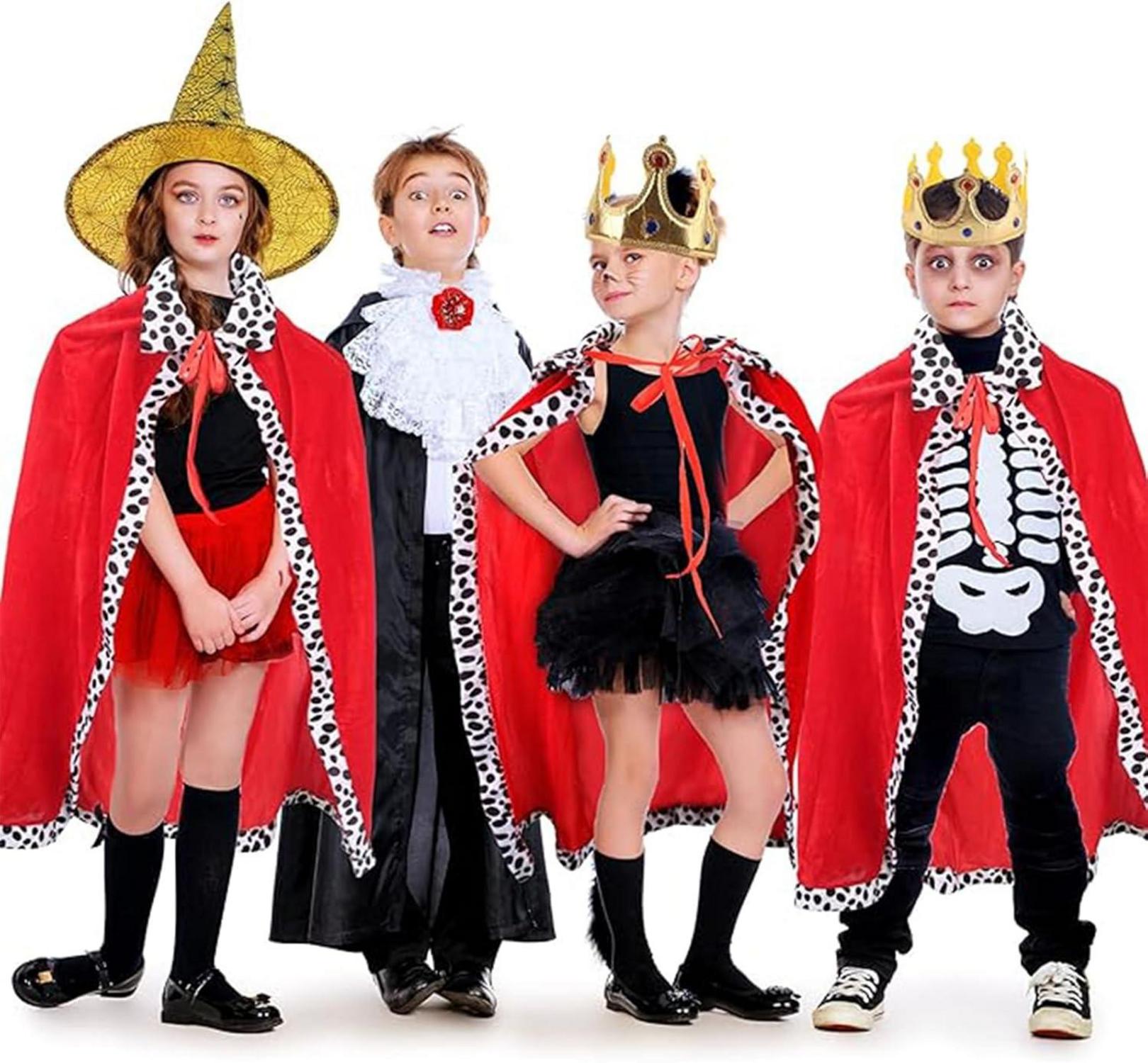 König Kostüm Set Prinzen Umhang Krone Erwachsene Halloween Karneval 150cm
