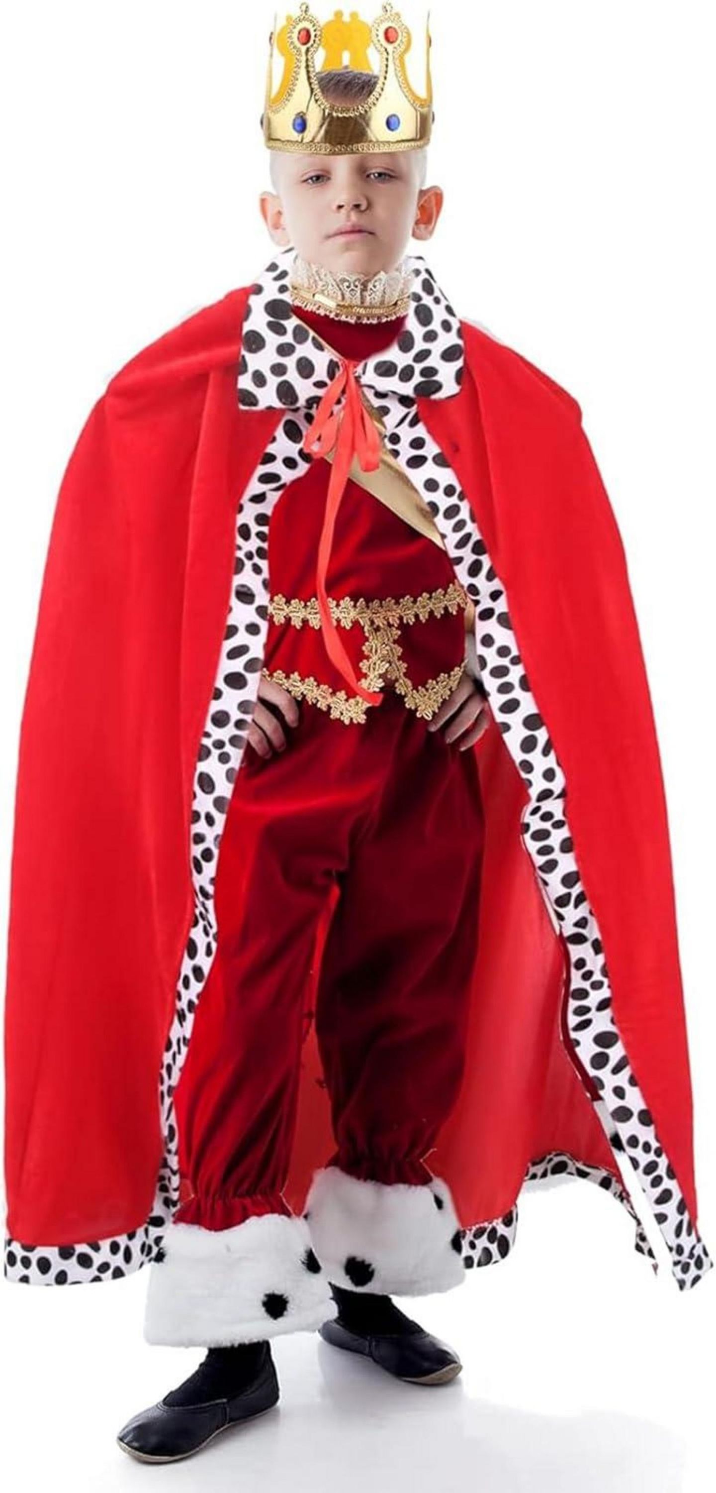 Kinder König Umhang Krone Set 150CM Halloween Cosplay Karneval