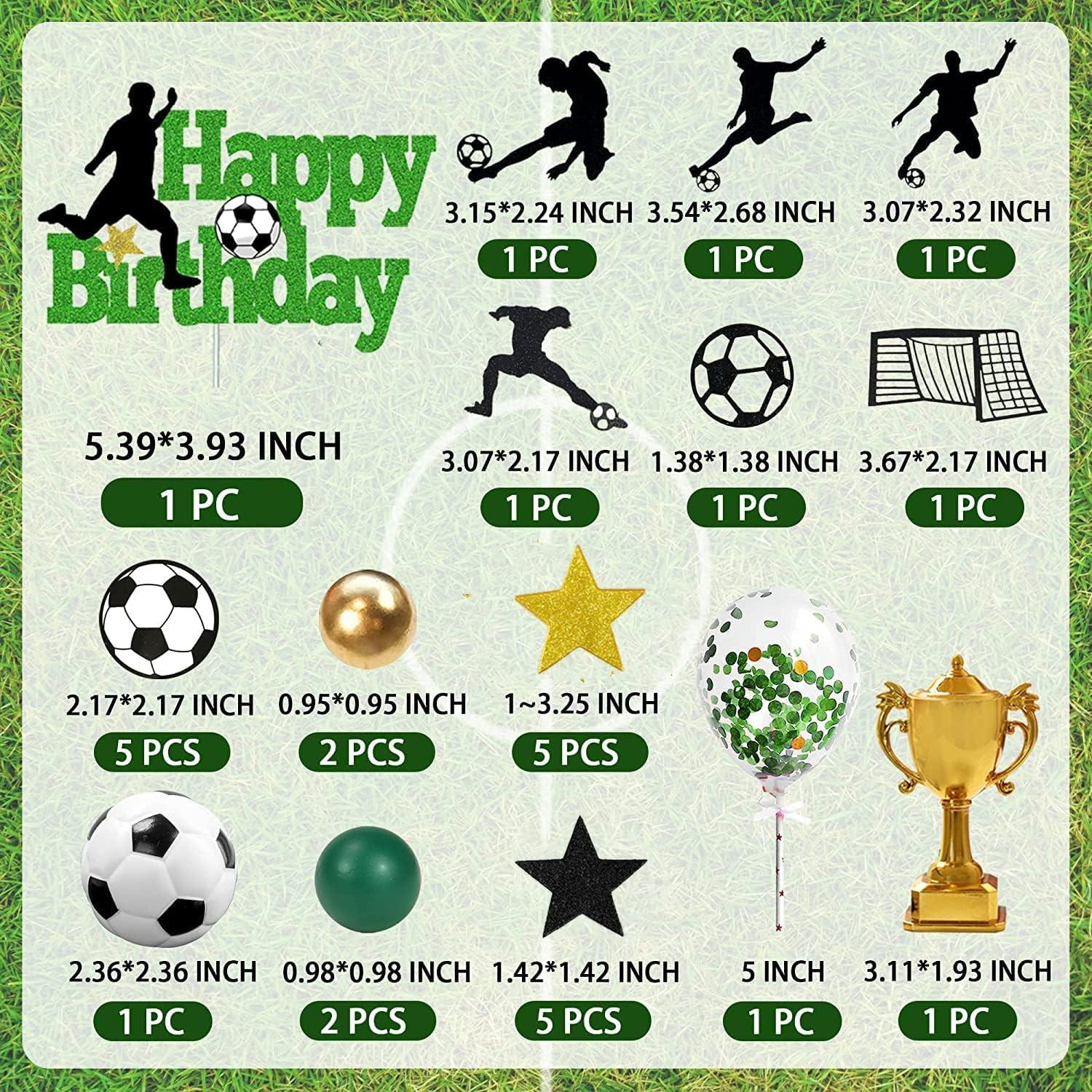 29 Stück Tortendeko Fussball Geburtstag Kinder Fußball Deko